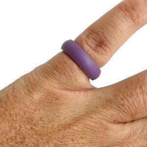 Qalo Silicone Wedding Band Ring, Purple - Size 6